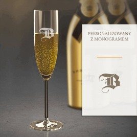 Kieliszek do szampana z grawerowanym monogramem