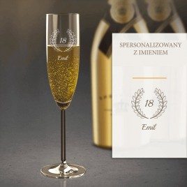 Kieliszek do szampana 18 urodziny z grawerowanie