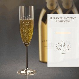 Noworoczny szampan szkło z grawerowanie