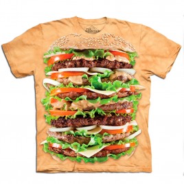 T-shirt z burgerem 3D